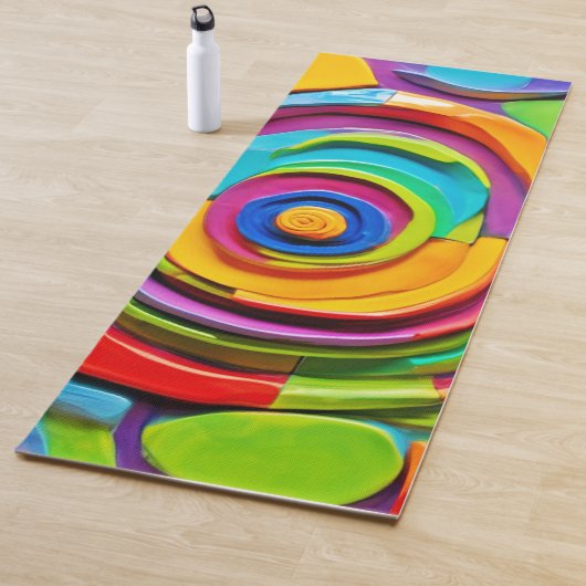 Farbenfrohe Surreal-Skulptur Yogamatte (Beispiel)