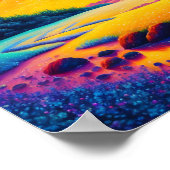 Farbenfrohe Surreallandschaft Poster (Ecke)