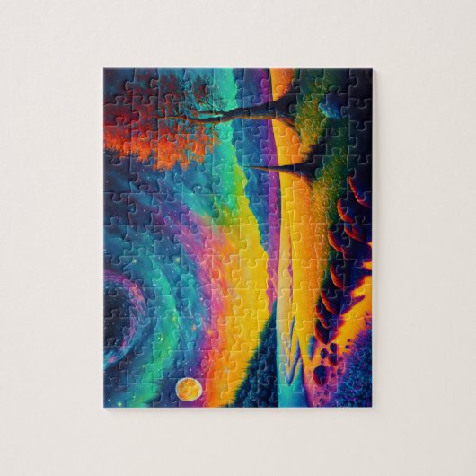 Farbenfrohe Surreallandschaft Puzzle (Vertikal)