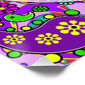 Farbenfrohe Süße 16 Geburtstag Poster (Ecke)