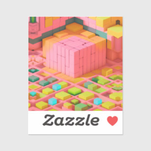 Farbenfrohe Süße Aufkleber