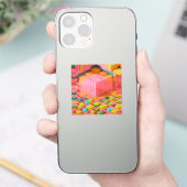 Farbenfrohe Süße Aufkleber (Telefon)
