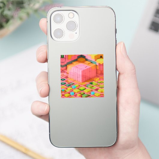 Farbenfrohe Süße Aufkleber (Telefon)