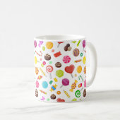 Farbenfrohe süße Candy Sortiment Muster Kaffeetasse (VorderseiteRechts)