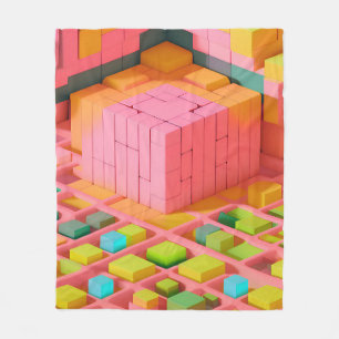 Farbenfrohe Süße Fleecedecke