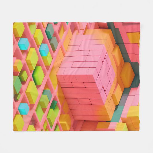 Farbenfrohe Süße Fleecedecke (Vorderseite (Horizontal))