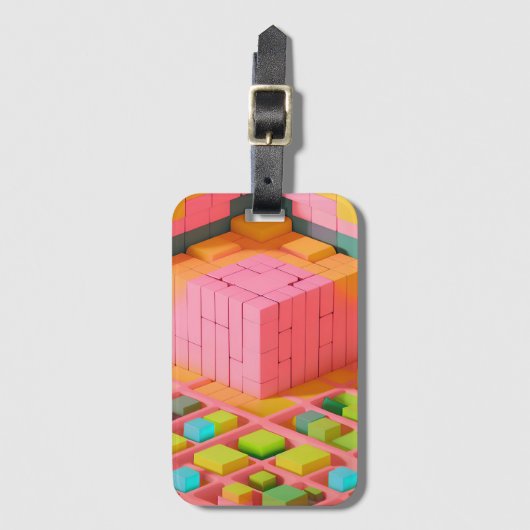 Farbenfrohe Süße Gepäckanhänger (Vorderseite Vertikal)