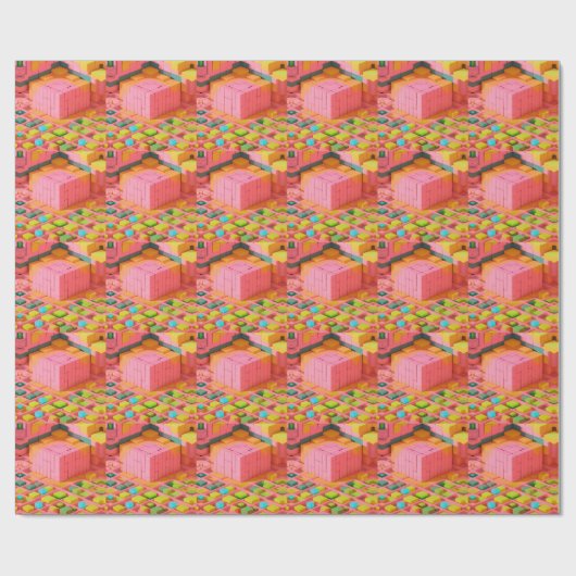 Farbenfrohe Süße Geschenkpapier (Flach)