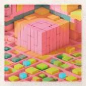 Farbenfrohe Süße Glasuntersetzer (Vorderseite)