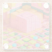 Farbenfrohe Süße Glasuntersetzer (Rückseite)