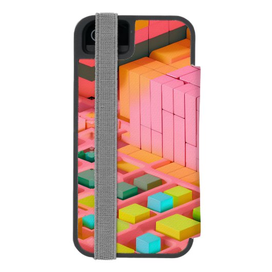 Farbenfrohe Süße Incipio iPhone Geldbeutel-Hülle (Folio Rückseite)