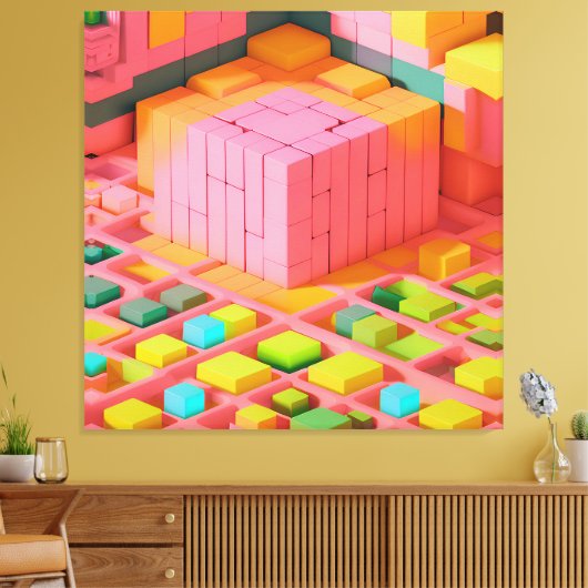 Farbenfrohe Süße Leinwanddruck (Insitu (Wohnzimmer))