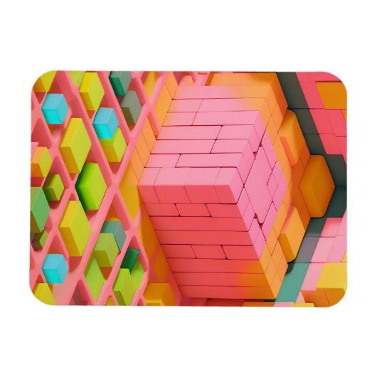 Farbenfrohe Süße Magnet (Horizontal)