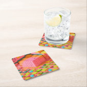 Farbenfrohe Süße Rechteckiger Pappuntersetzer (Vor Ort)
