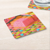Farbenfrohe Süße Rechteckiger Pappuntersetzer (angewinkelt)