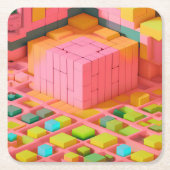 Farbenfrohe Süße Rechteckiger Pappuntersetzer (Vorderseite)