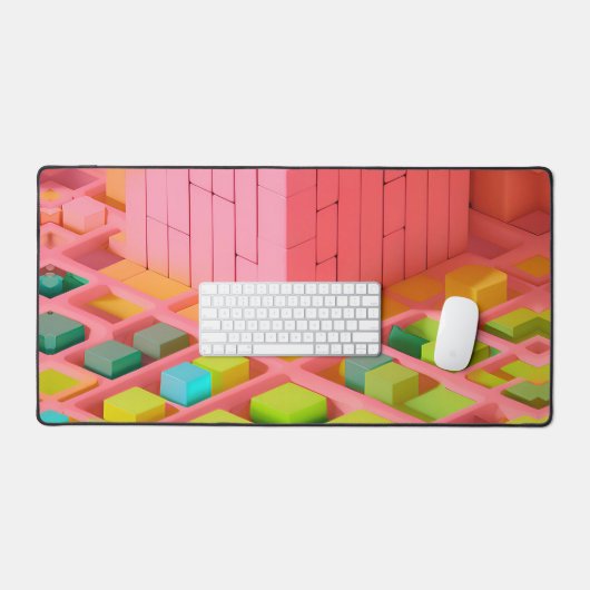 Farbenfrohe Süße Schreibtischunterlage (Tastatur & Maus)