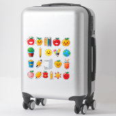 Farbenfrohe süße Schulsticker-Set Aufkleber (Koffer)