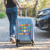 Farbenfrohe süße Schulsticker-Set Aufkleber (Koffer Insitu)