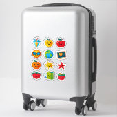 Farbenfrohe süße Schulsticker-Set Aufkleber (Koffer)