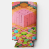 Farbenfrohe Süße Selters Dosenkühler (Rückseite)