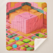 Farbenfrohe Süße Sherpadecke (Vorderseite)