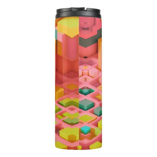 Farbenfrohe Süße Thermosbecher (Rückseite)