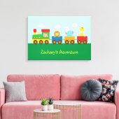 Farbenfrohe Süße Tier Bahn, für Kinder Schlafzimme Leinwanddruck (Insitu (Wohnzimmer))