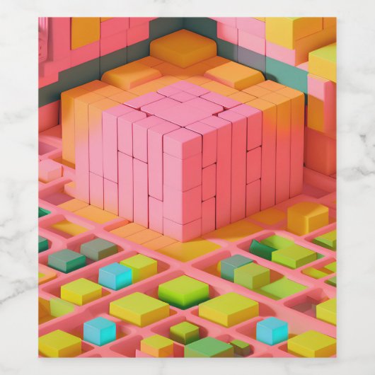 Farbenfrohe Süße Weinetikett (Einzelnes Label)