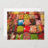 Farbenfrohe Süßigkeiten Postkarte (Vorne/Hinten)