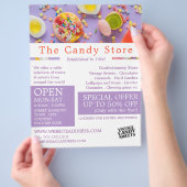 Farbenfrohe Süßigkeiten, Süßigkeiten Werbung Flyer (Hand)