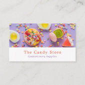 Farbenfrohe Süßigkeiten, Süßwaren Visitenkarte (Vorderseite)