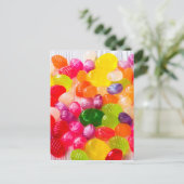 Farbenfrohe Süßleinen Food Lollipop Postkarte (Stehend Vorderseite)