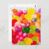 Farbenfrohe Süßleinen Food Lollipop Postkarte (Vorne/Hinten)