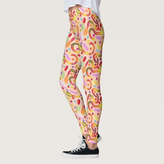 Farbenfrohe Süßwaren Leggings (Links)