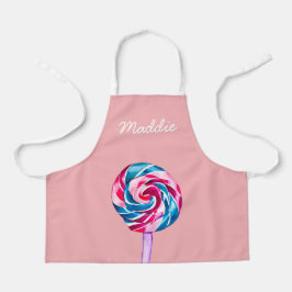 Farbenfrohe Süßwarenlollipop Aquarellkunst Schürze