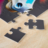 Farbenfrohe Sweet Baby Pony mit Regenbogen, weißes Puzzle (Seite)