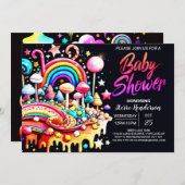 Farbenfrohe Sweet Celebration Baby Dusche Einladung (Vorne/Hinten)
