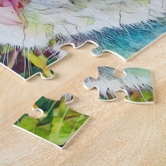 Farbenfrohe Sweet Face Cat Art Puzzle (Seite)