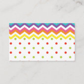 Farbenfrohe Sweet Fun Candy Baby Shower Game Card Begleitkarte (Rückseite)