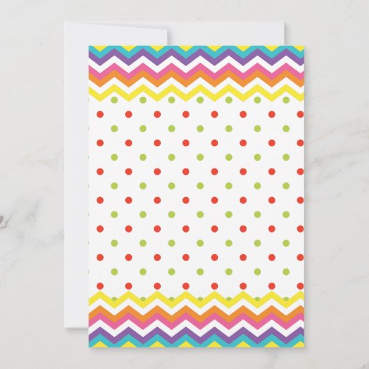 Farbenfrohe Sweet Fun Candy Theme Kinderdusche Dankeskarte (Rückseite)