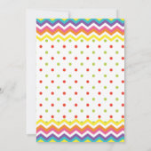 Farbenfrohe Sweet Fun Candy Theme Kinderdusche Einladung (Rückseite)