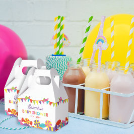 Farbenfrohe Sweet Fun Candy Theme Kinderdusche Geschenkschachtel