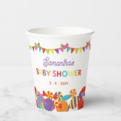 Farbenfrohe Sweet Fun Candy Theme Kinderdusche Pappbecher (Vorderseite)