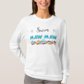 Farbenfrohe Swim Maw Maw T-Shirt (Vorderseite)