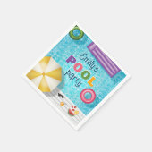 Farbenfrohe Swimmingpool Wasser Sommer Pool Party Serviette (Ecke)