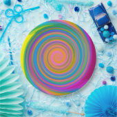 Farbenfrohe Swirbelkonstruktion Pappteller (Party)