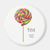 Farbenfrohe Swirl Lollipop Magnet (Vorne)