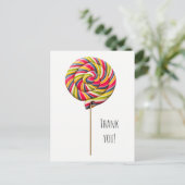 Farbenfrohe Swirl Lollipop Postkarte (Stehend Vorderseite)