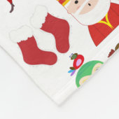 Farbenfrohe Symbole Weihnachtselemente Winterelega Fleecedecke (Ecke)